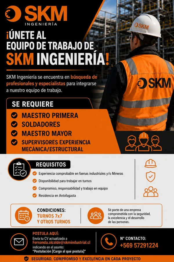 Oferta laboral en Ingeniería para faena minera - imagen 1