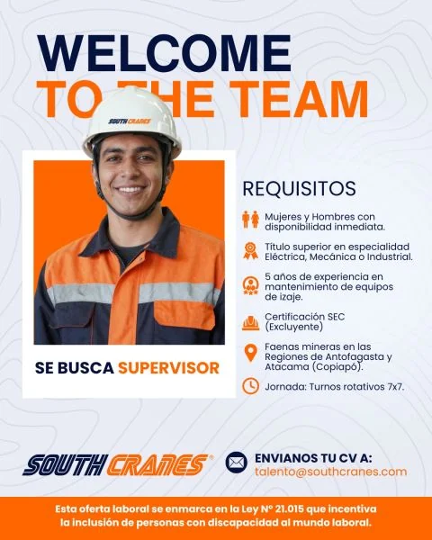 Supervisor de Mantenimiento de Equipos de Izaje - imagen 1