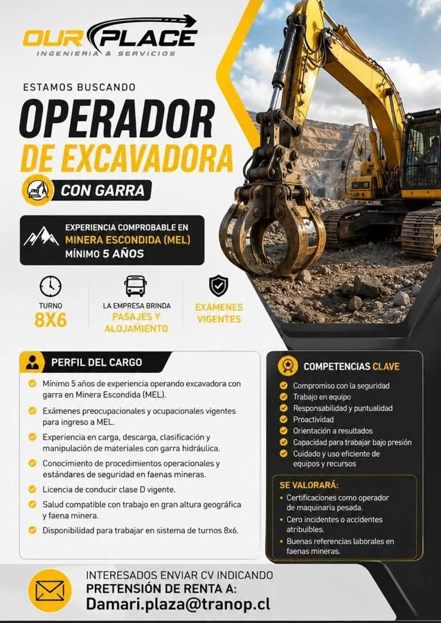Operador de Excavadora con Garra - imagen 1