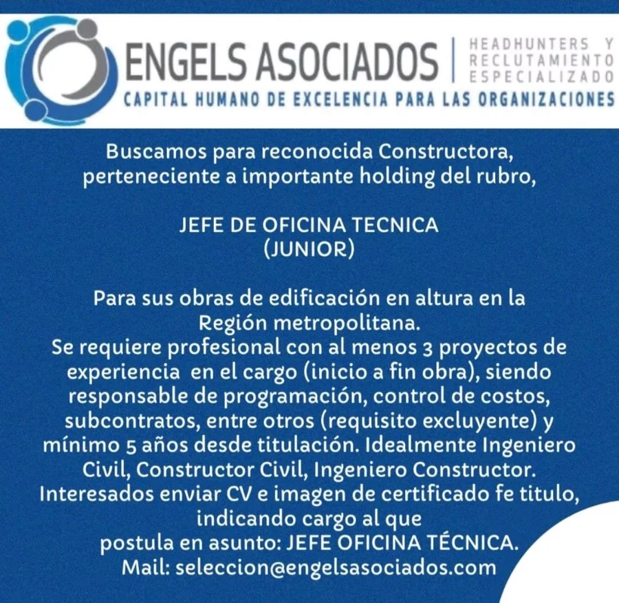 Jefe de Oficina Técnica Junior - imagen 1