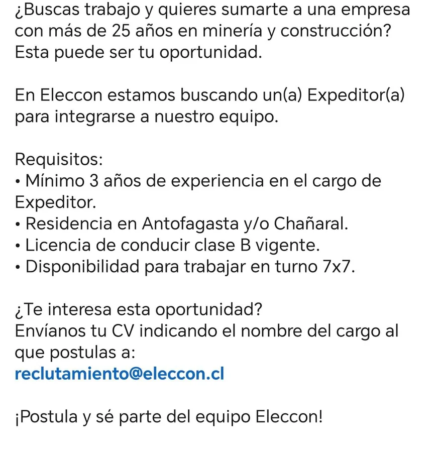 Expeditor(a) - imagen 1