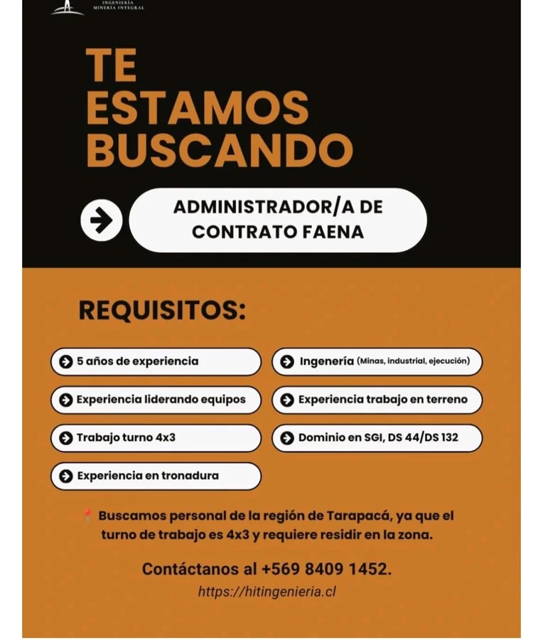 Administrador/a de Contrato Faena - imagen 1