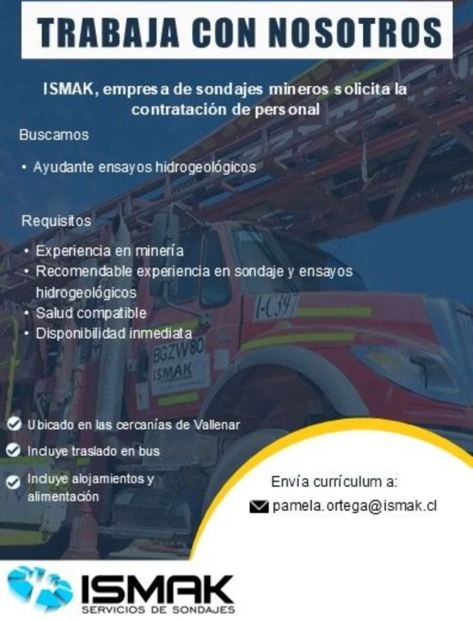 Ayudante de Ensayos Hidrogeológicos - imagen 1