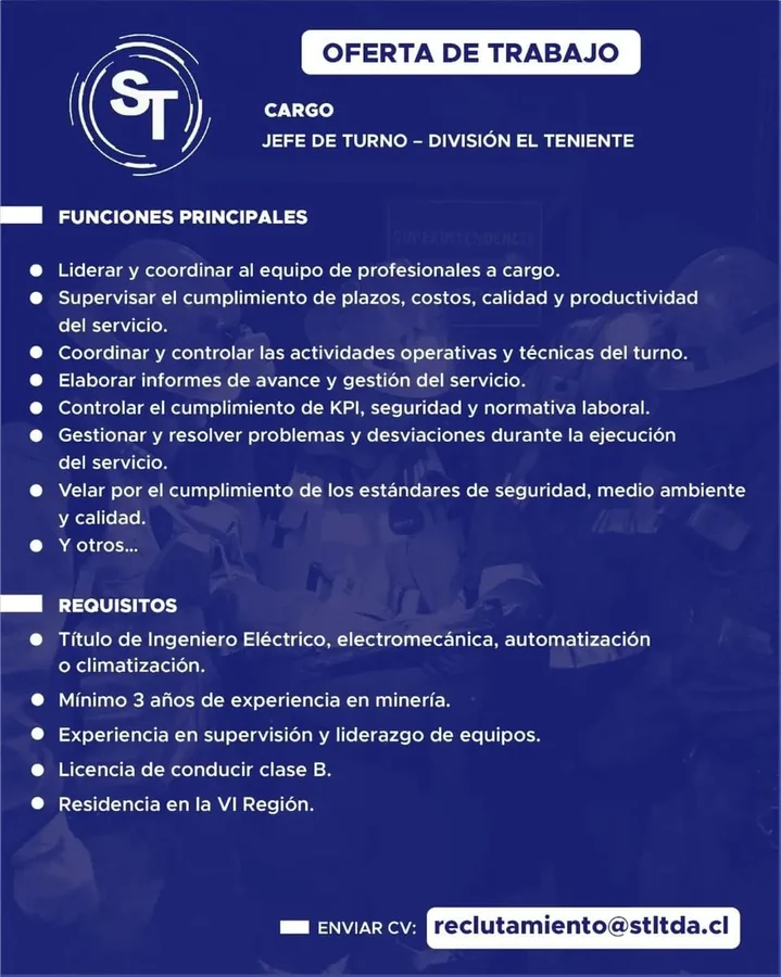 Jefe de Turno - División El Teniente - imagen 1