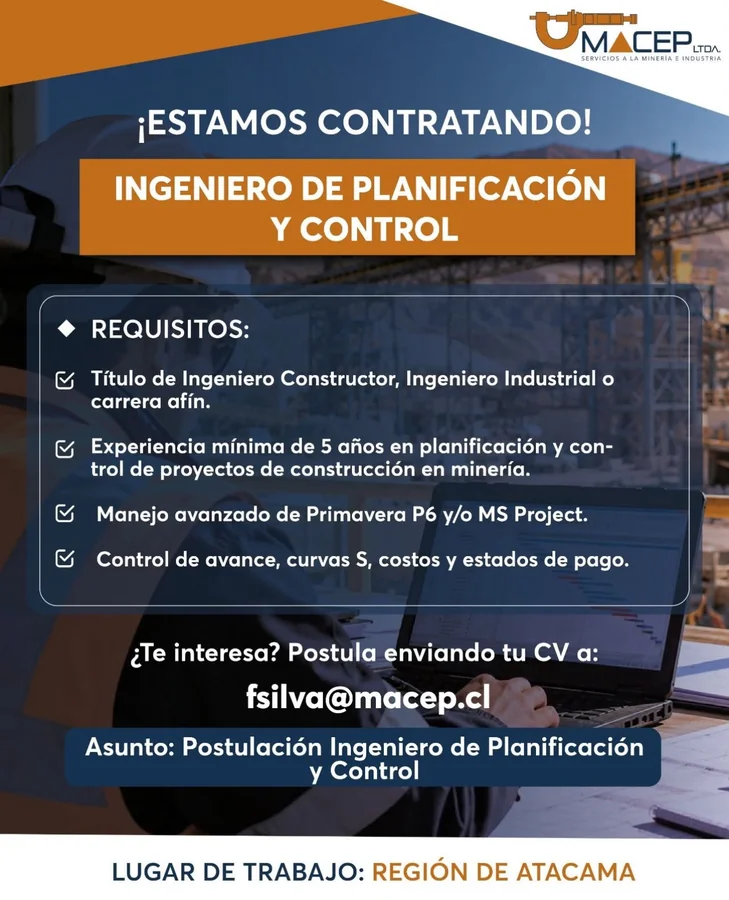 Ingeniero de Planificación y Control - imagen 1