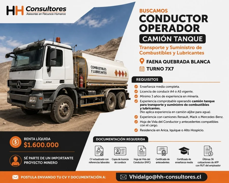 Conductor Operador Camión Tanque - imagen 1