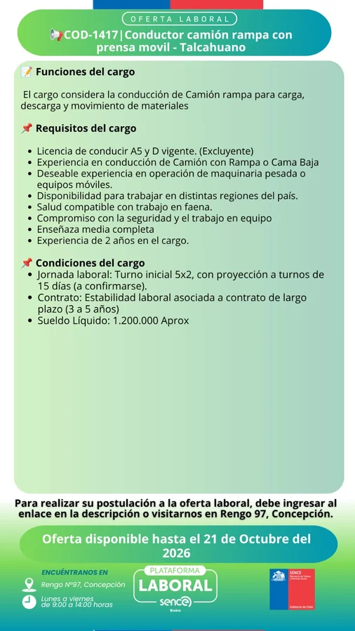 Conductor de camión rampa con prensa móvil - imagen 1
