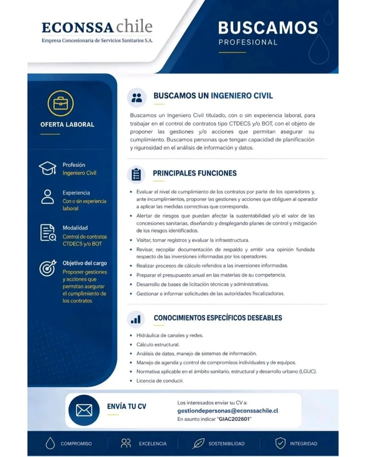 Ingeniero Civil - Control de Contratos - imagen 1