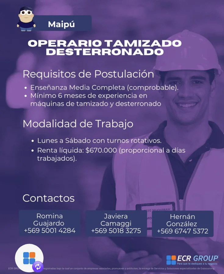 Operario Tamizado y Desterronado - imagen 1