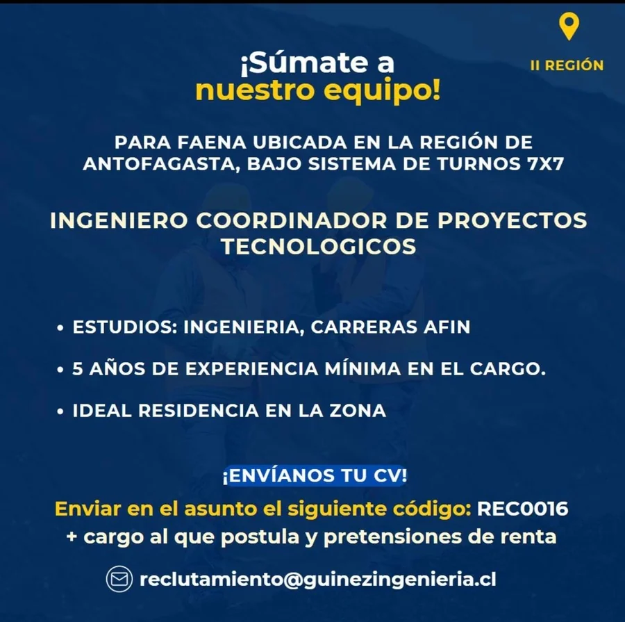 Ingeniero Coordinador de Proyectos Tecnológicos - imagen 1