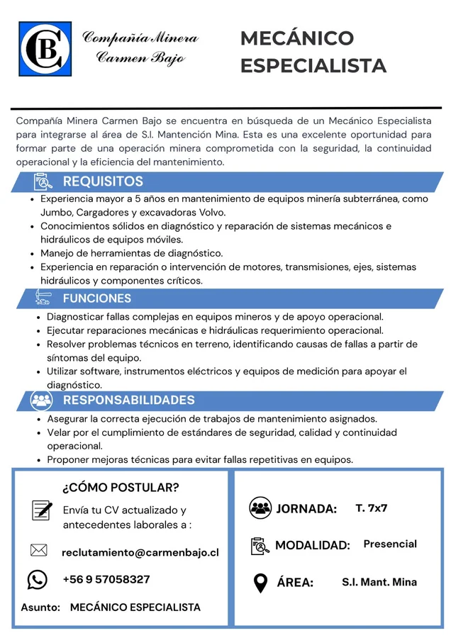 Mecánico Especialista - imagen 1