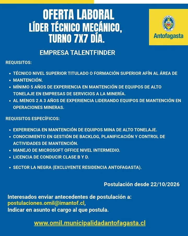 Líder Técnico Mecánico - imagen 1