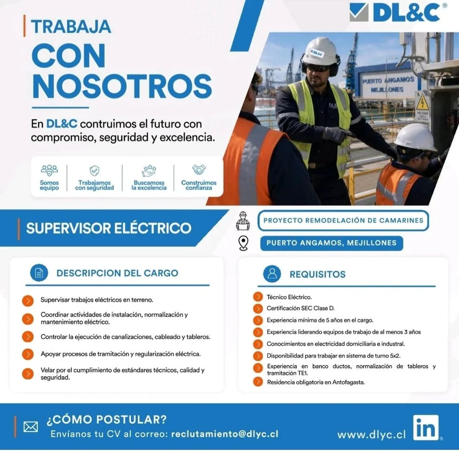 Supervisor Eléctrico - Proyecto Remodelación - imagen 1
