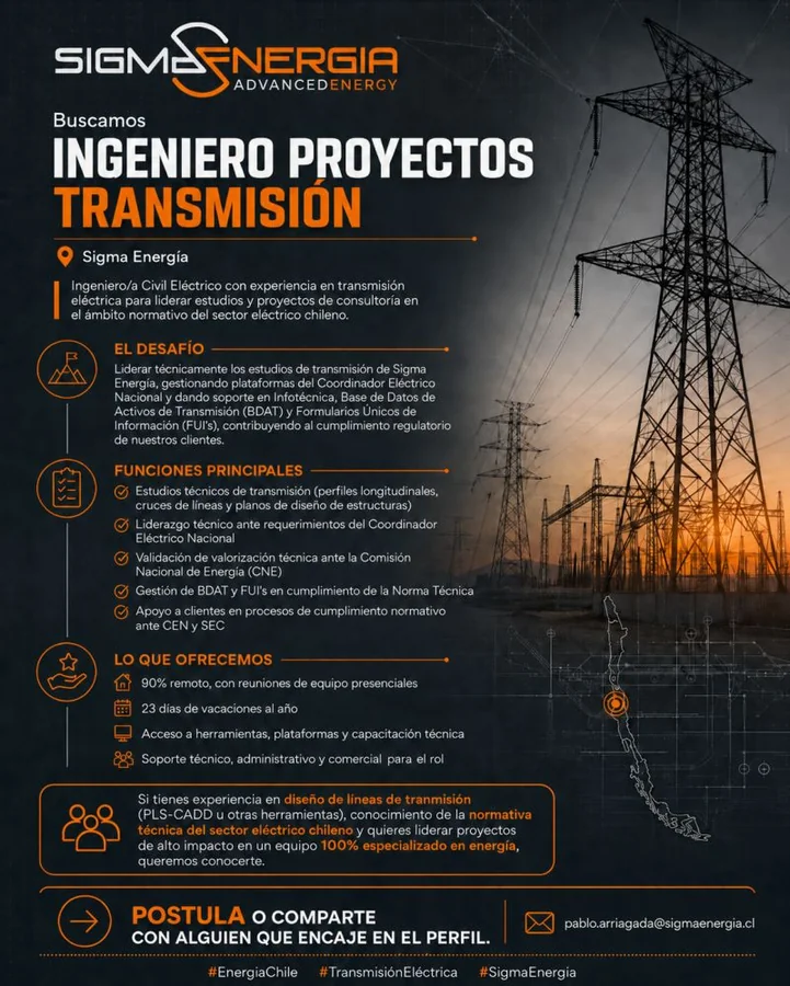 Ingeniero de Proyectos de Transmisión Eléctrica - imagen 1
