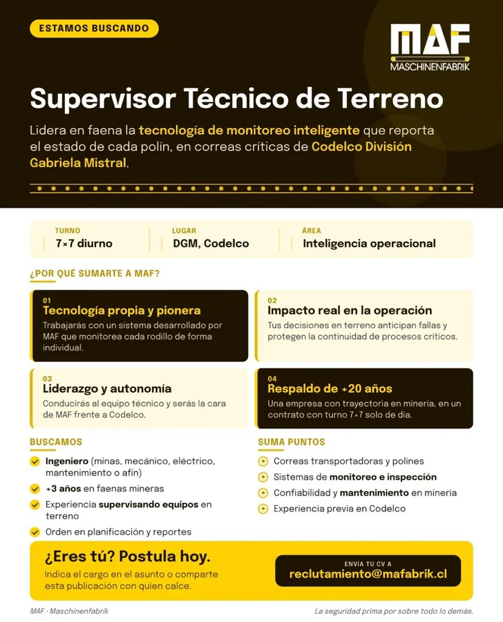Supervisor Técnico de Terreno - imagen 1