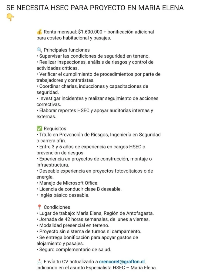 Especialista HSEC - imagen 1