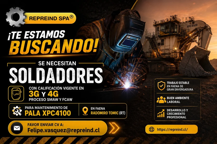 Soldadores Calificados 3G y 4G SMAW y FCAW - imagen 1