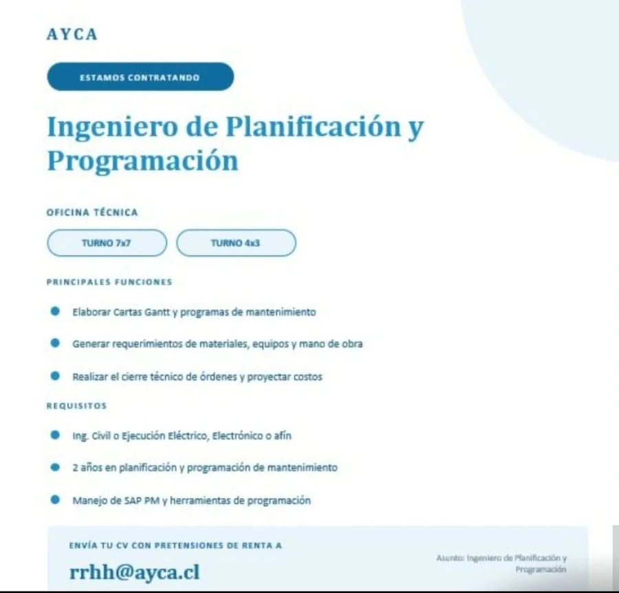 Ingeniero de Planificación y Programación - imagen 1