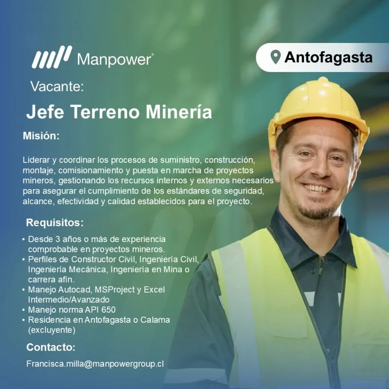 Jefe Terreno Minería - imagen 1