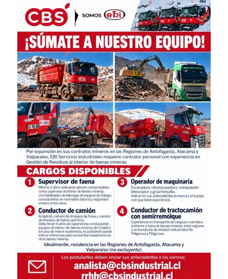 Personal para Gestión de Residuos en Minería - imagen 1