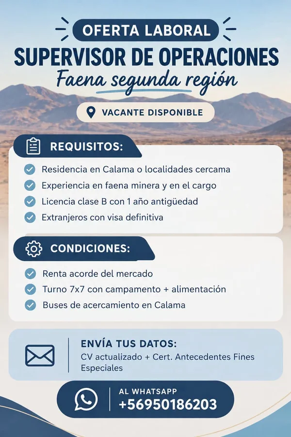 Supervisor de Operaciones - imagen 1
