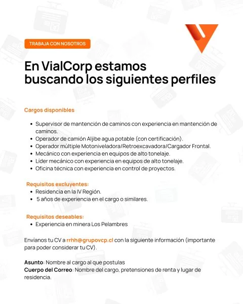 Búsqueda de Perfiles para Minería y Mantención - imagen 1