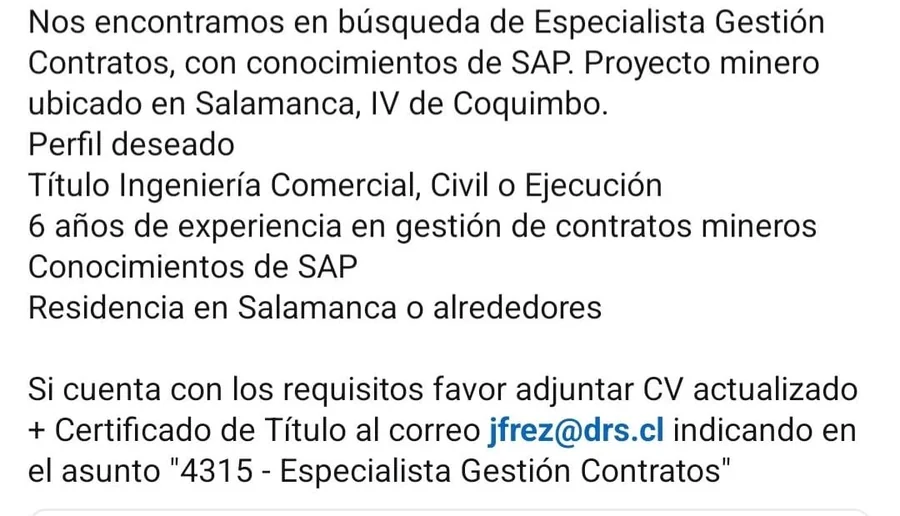 Especialista Gestión Contratos - imagen 1
