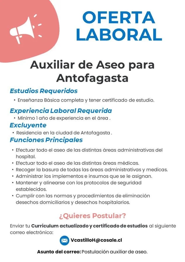 Auxiliar de Aseo - imagen 1