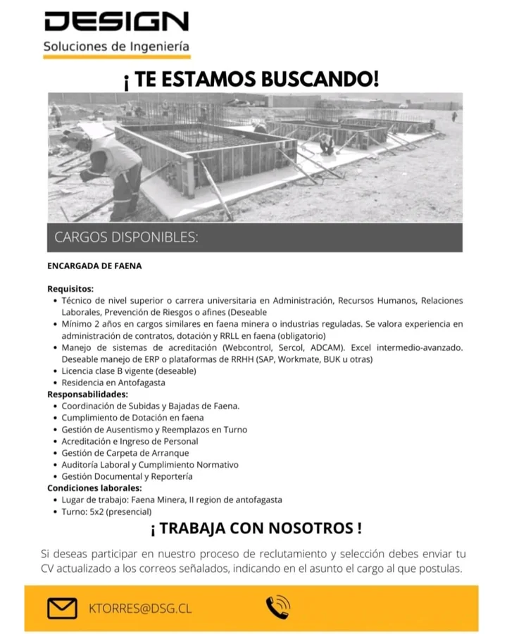 Encargada de Faena - imagen 1