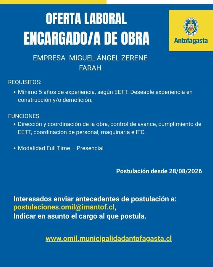 Encargado/a de Obra - imagen 1
