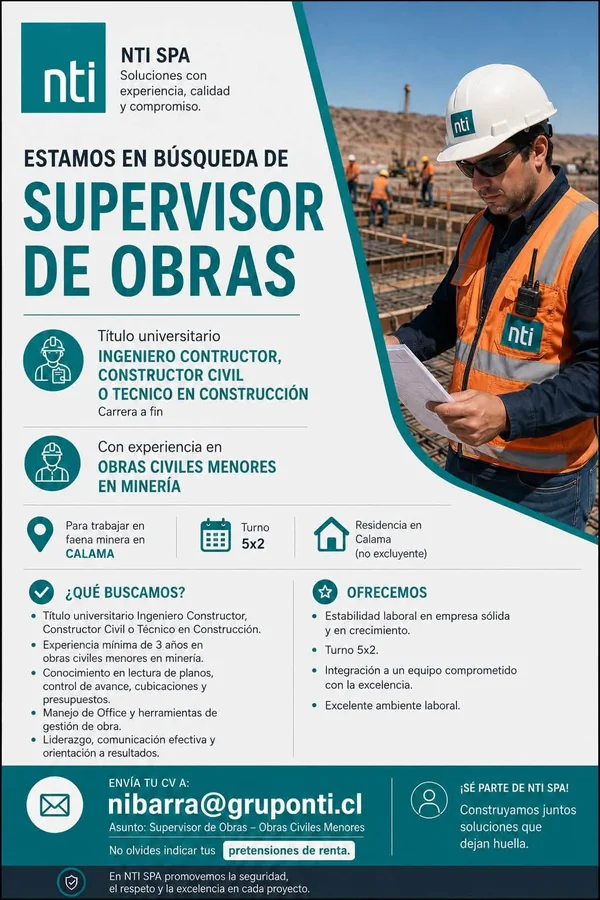 Supervisor de obras civiles menores - imagen 1