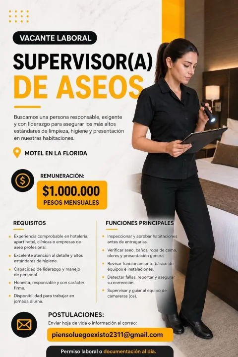 Supervisor(a) de Aseo - imagen 1