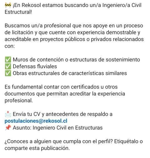 Ingeniero Civil Estructural - imagen 1