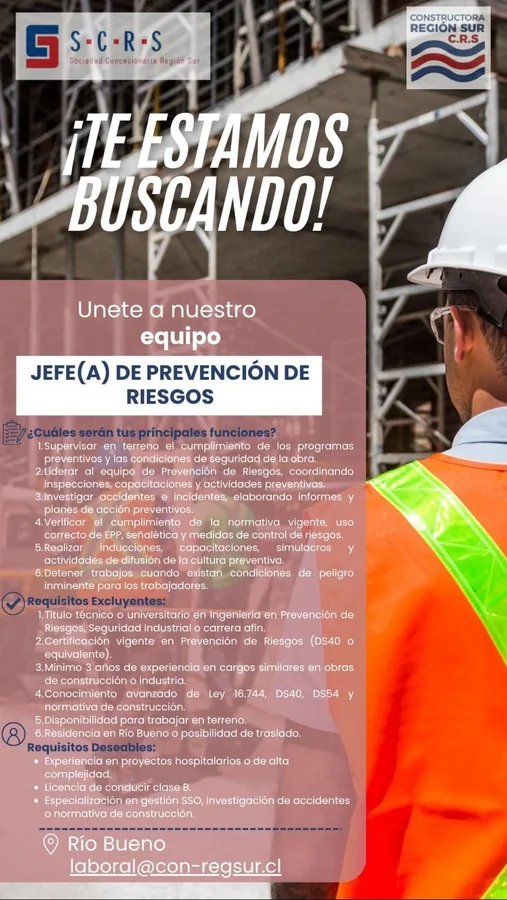 Jefe de Prevención de Riesgos - imagen 1