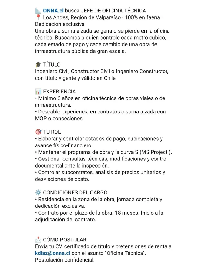 Jefe de Oficina Técnica - imagen 1