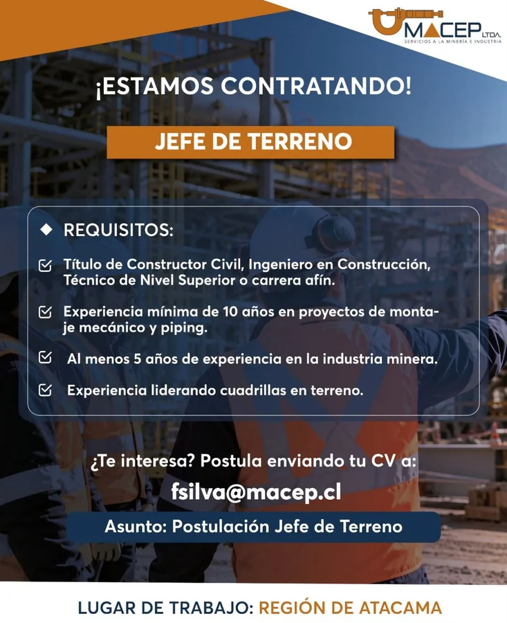 Jefe de Terreno - imagen 1