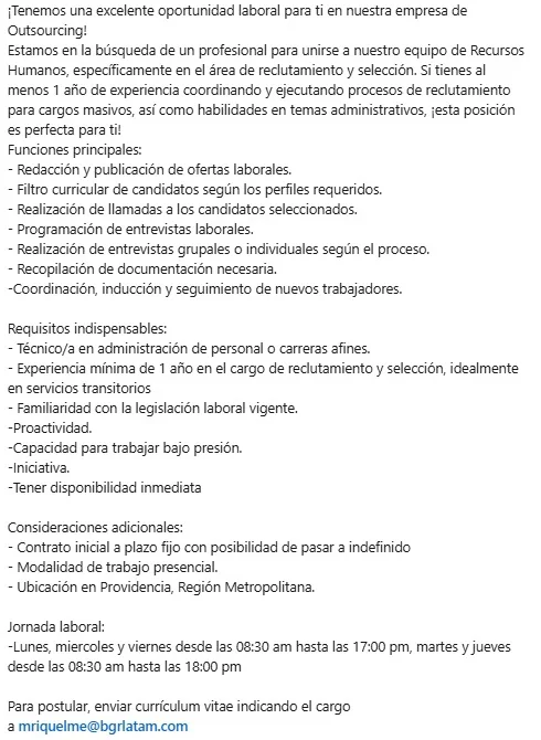 Reclutador/a y Selección - imagen 1