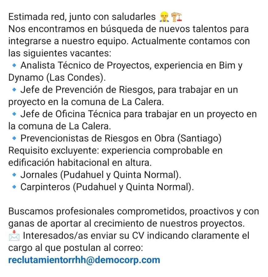 Vacantes para proyectos de edificación - imagen 1