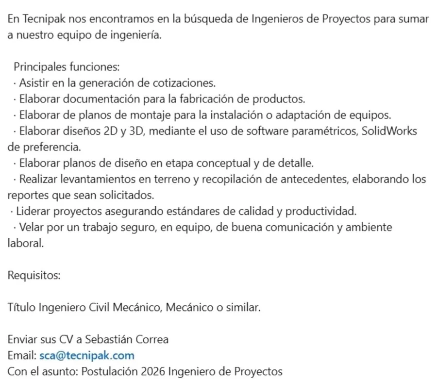 Ingeniero de Proyectos - imagen 1