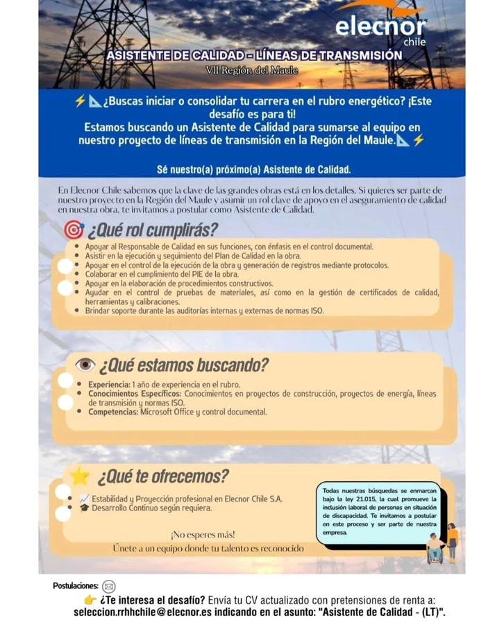 Asistente de Calidad - Líneas de Transmisión - imagen 1