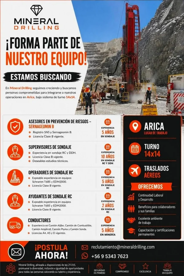 Operadores de Sondaje RC en Arica - imagen 1