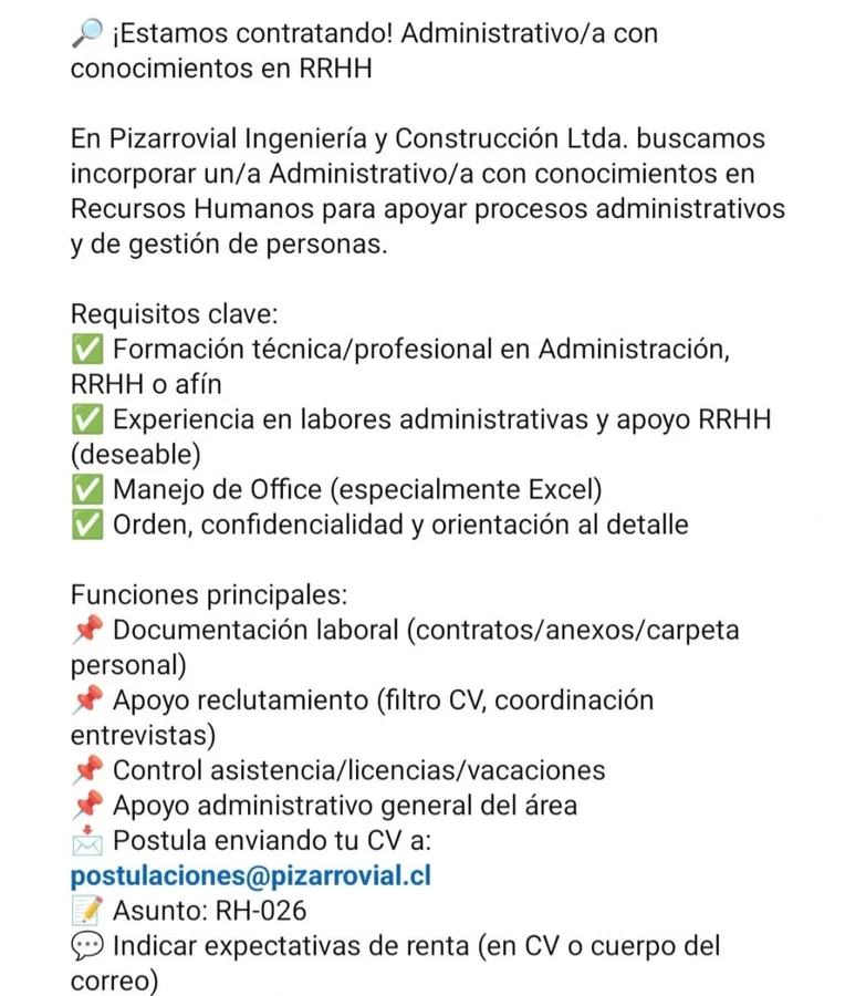 Administrativo/a con conocimientos en RRHH - imagen 1