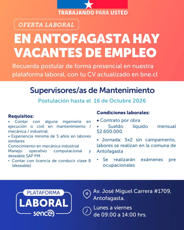 Supervisor/a de Mantenimiento - imagen 1