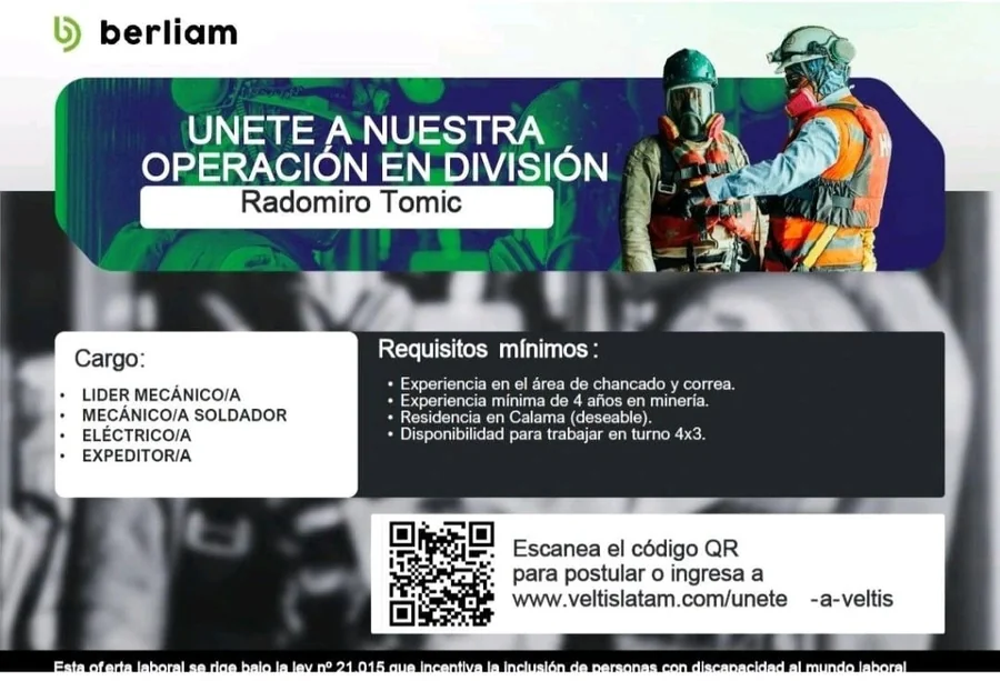 Líder Mecánico, Soldador, Eléctrico y Expedidor - imagen 1