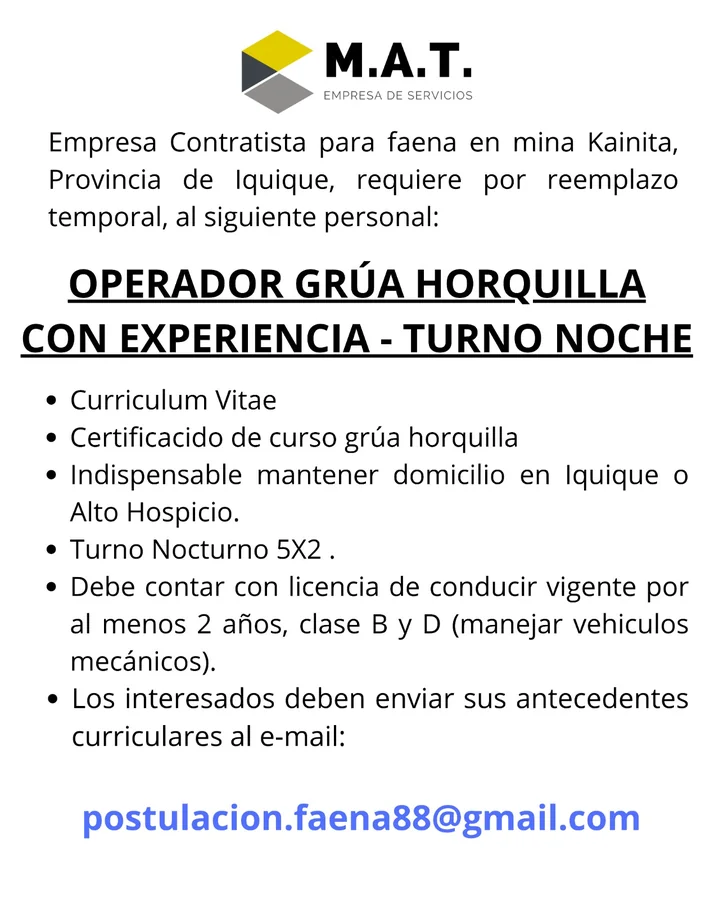 Operador Grúa Horquilla - imagen 1