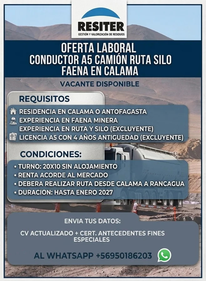 Conductor A5 Camión Ruta Silo - imagen 1