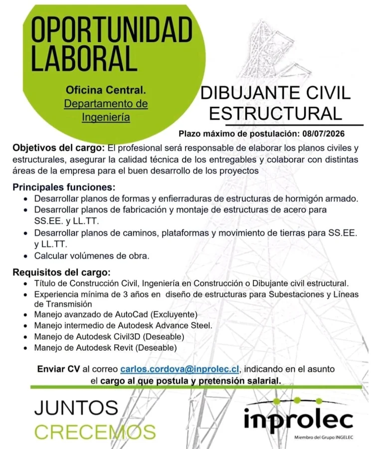 Dibujante Civil Estructural - imagen 1