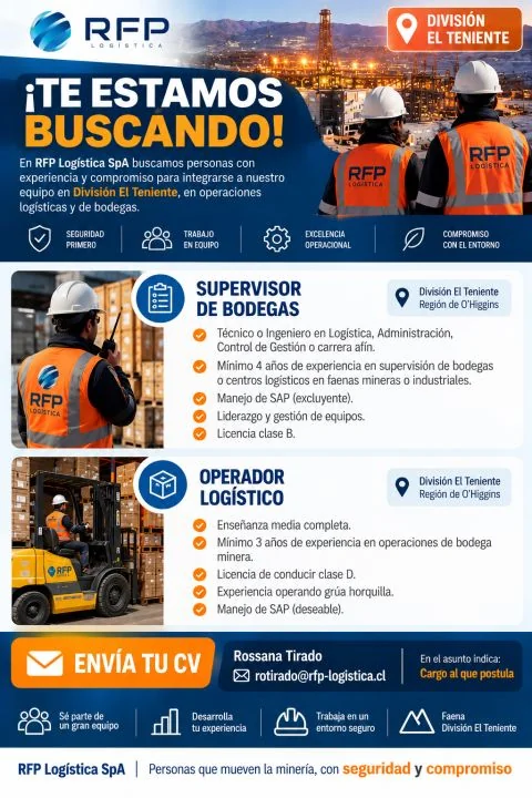 Supervisor de Bodegas y Operador Logístico - imagen 1