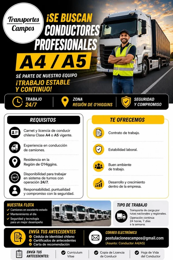 Conductor profesional A4 / A5 - imagen 1