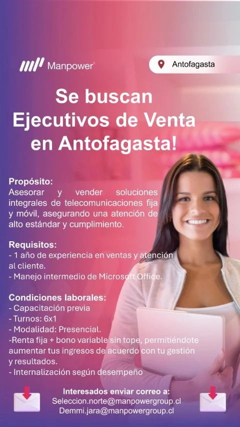 Ejecutivos de Venta en Antofagasta - imagen 1